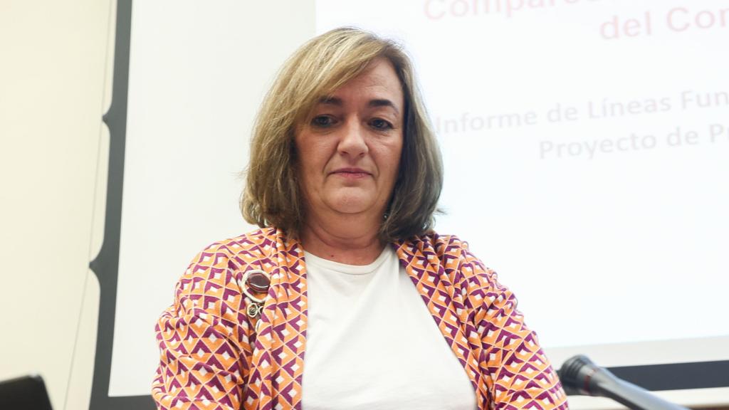 La presidenta de la Autoridad Independiente de Responsabilidad Fiscal (AIReF), Cristina Herrero, durante su intervención en el Congreso.