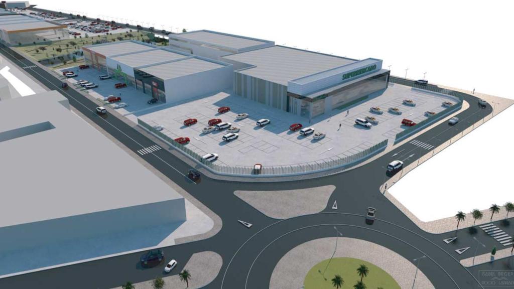 Infografía del parque comercial Villa Lauro, en Alhaurín de la Torre.