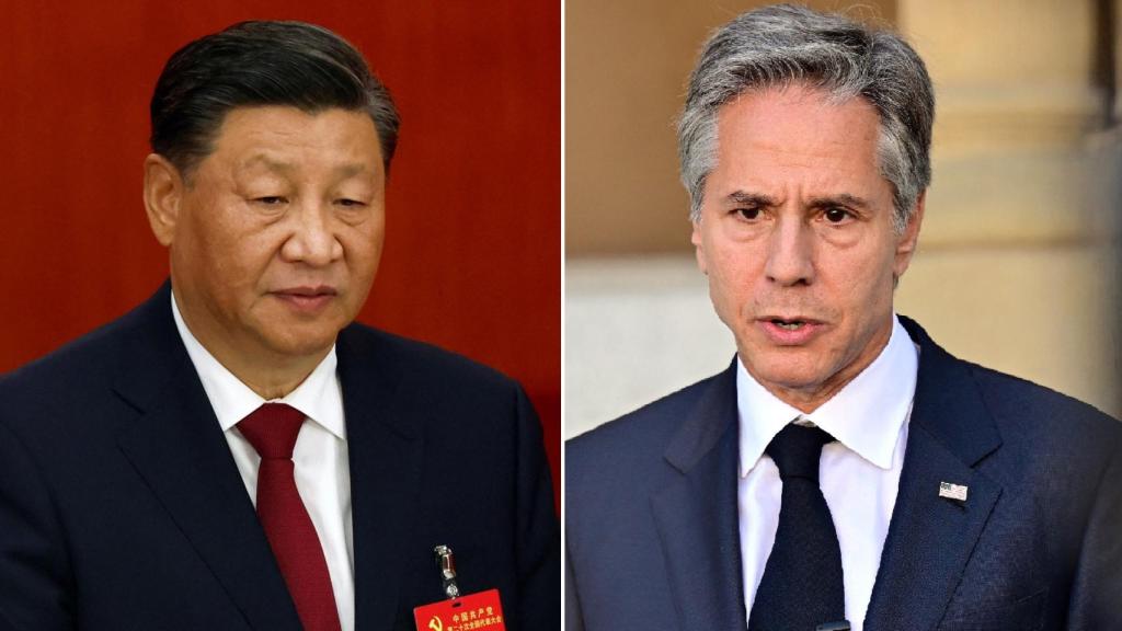 Xi Jinping en el XX Congreso del Partido Comunista Chino y Antony Blinken en la Universidad de Stanford.