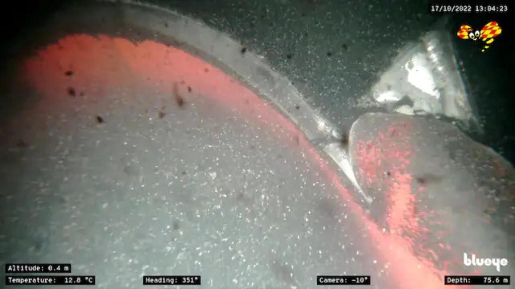 La imagen de uno de los sitios en los que ocurrió la explosión de Nord Stream.