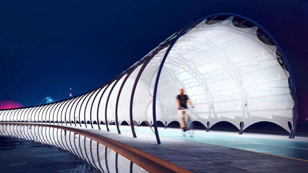 Infografía del carril bici propuesto por Peter Kuczia