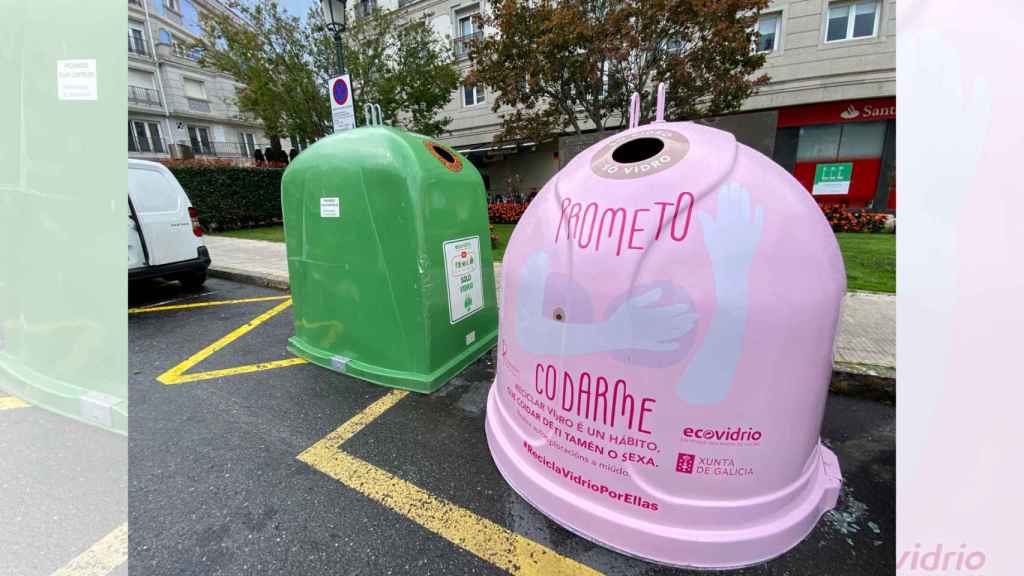 Iglú rosa instalado en Marín.