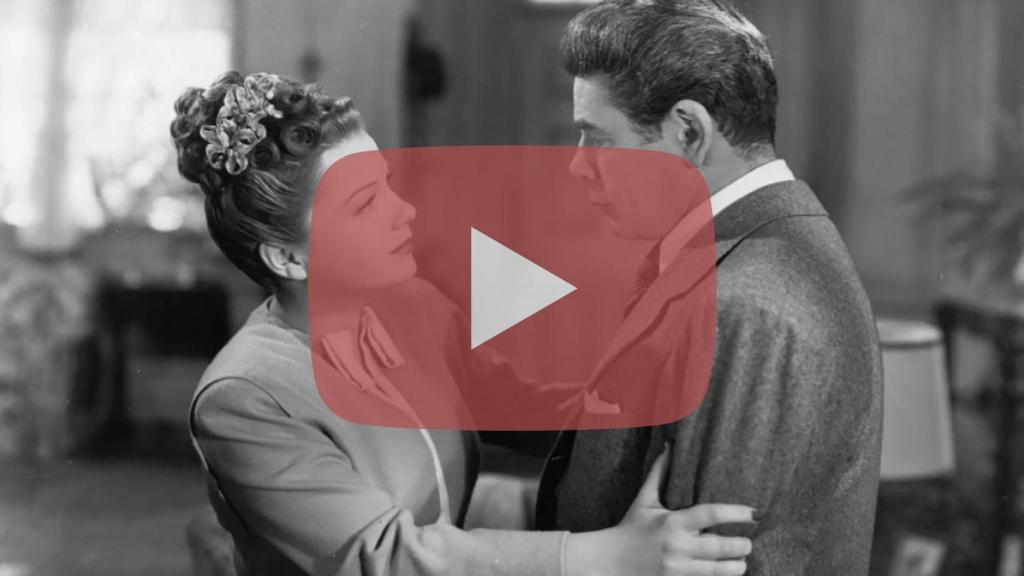 Fotomontaje con un fotograma de 'Angel on my shoulder' y el logo de YouTube