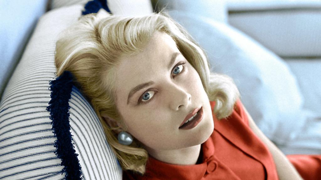 Grace Kelly en una imagen coloreada.