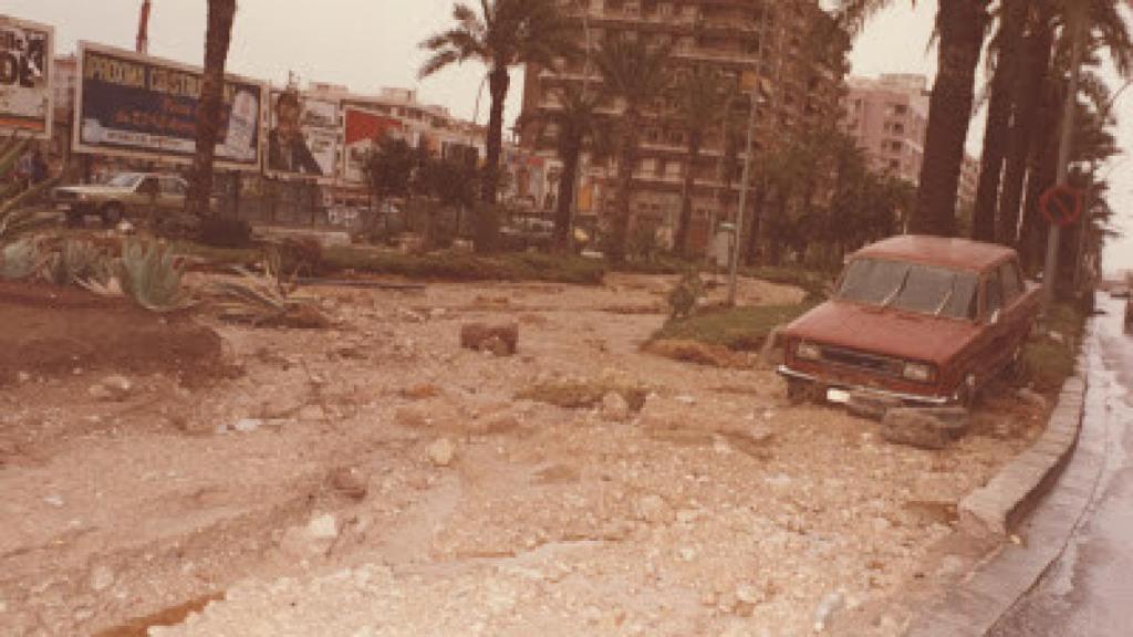 Estado en el que quedó el del paseo Oscar Esplá.