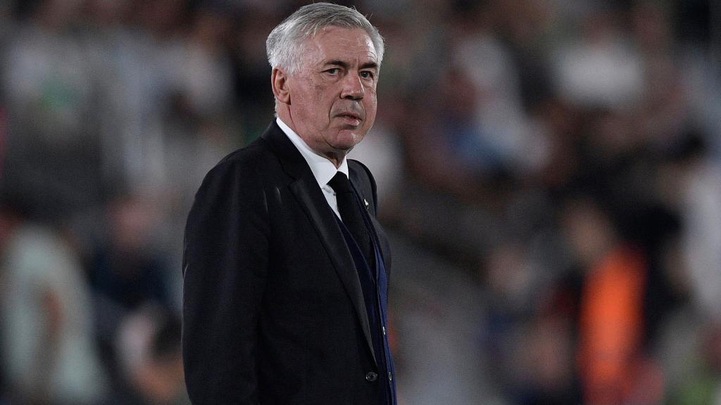 Carlo Ancelotti, en un partido del Real Madrid de la temporada 2022/2023