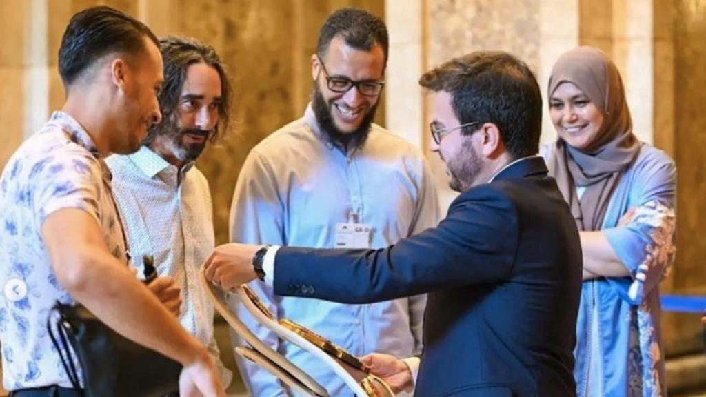 Mohamed Saïd Badaoui con Pere Aragonés.