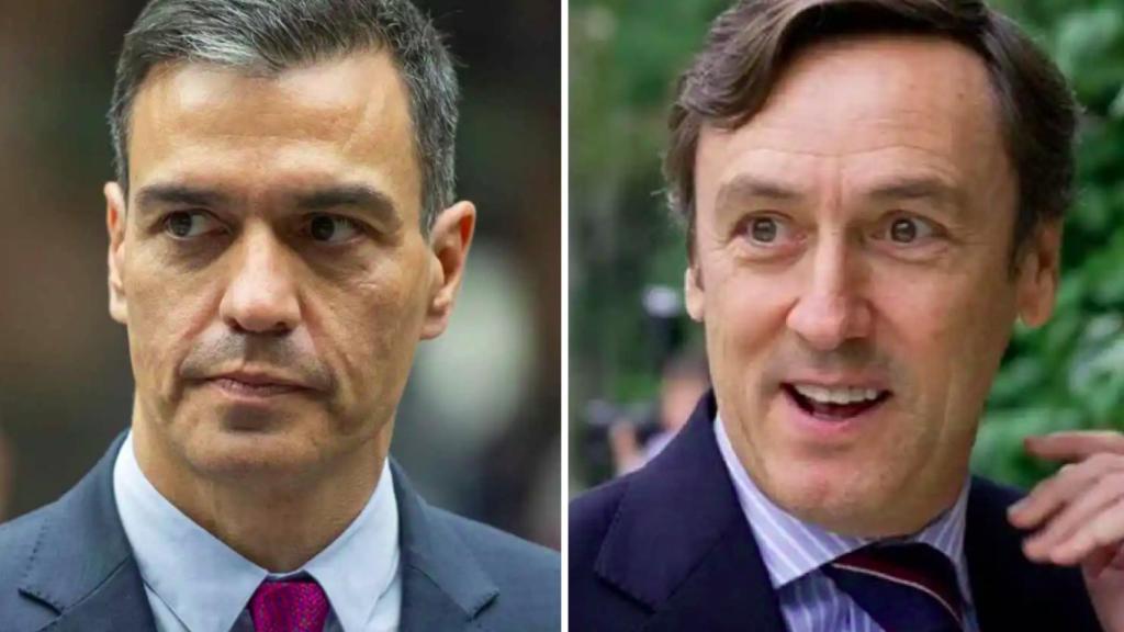 Pedro Sánchez y Rafael Hernando en un fotomontaje.