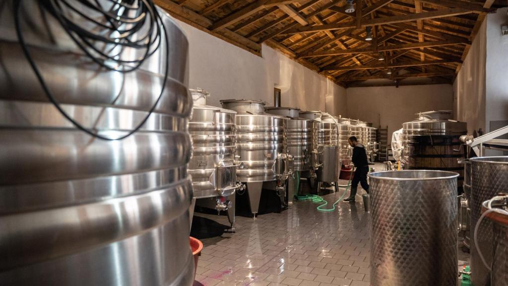 El interior de las bodegas de Pingus, en Quintanilla de Onésimo