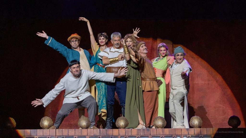 El elenco de 'Miles gloriosus' en una de sus representaciones.