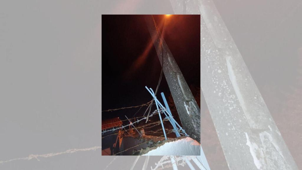 Imagen del tendido eléctrico manipulado