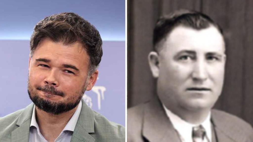 Rufián y Celestí Boada en un fotomontaje.