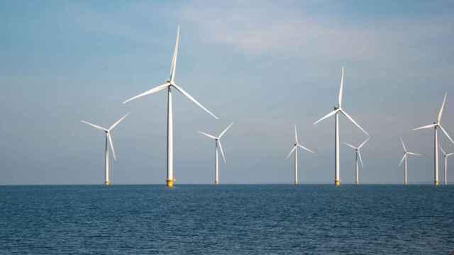 Instalación de eólica marina en una imagen de archivo.