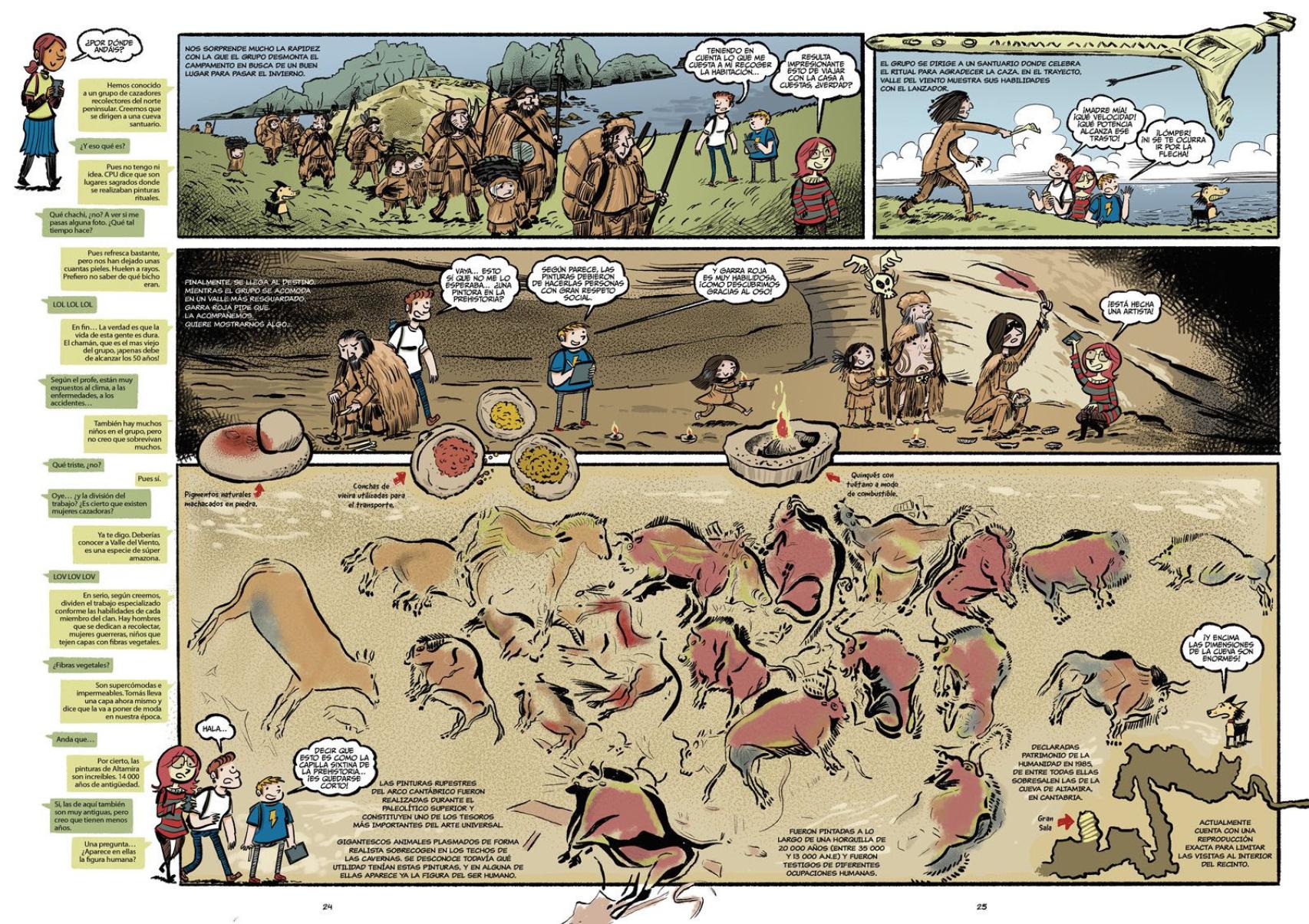 Viñeta dedicada a la cueva de Altamira.