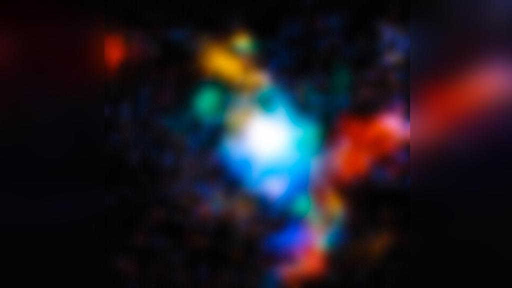 Imagen recortada del cuásar captado por el James Webb.