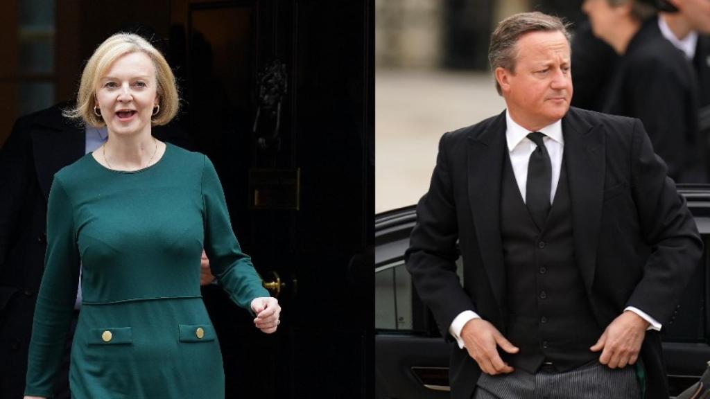 Liz Truss y David Cameron.