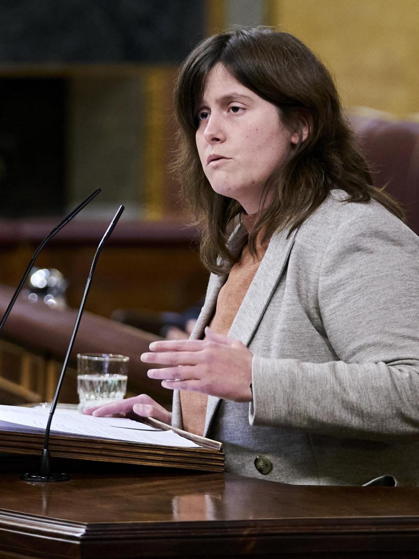 Raquel Pedraja defendiendo la Ley Trans en el Congreso.