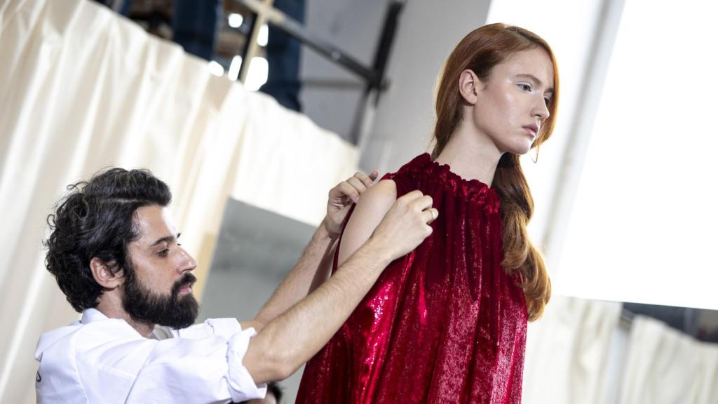 Moisés Nieto en la Cibeles Fashion Week Madrid 2020.