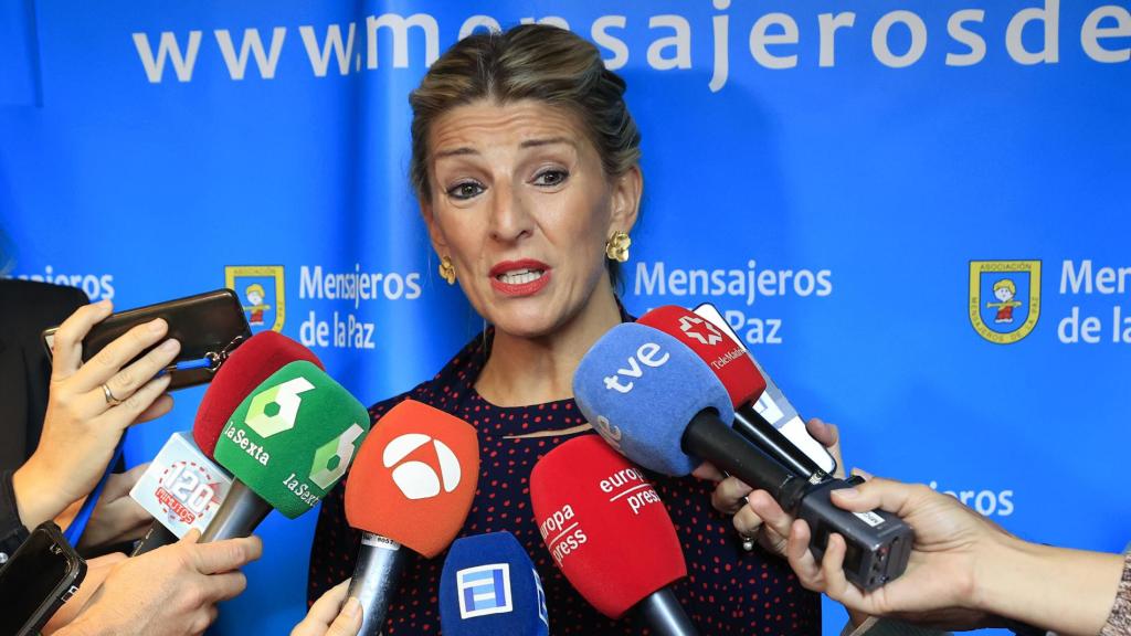 Yolanda Díaz, vicepresidenta del Gobierno,  en la celebración del 60º Aniversario de la Asociación Mensajeros de la Paz.