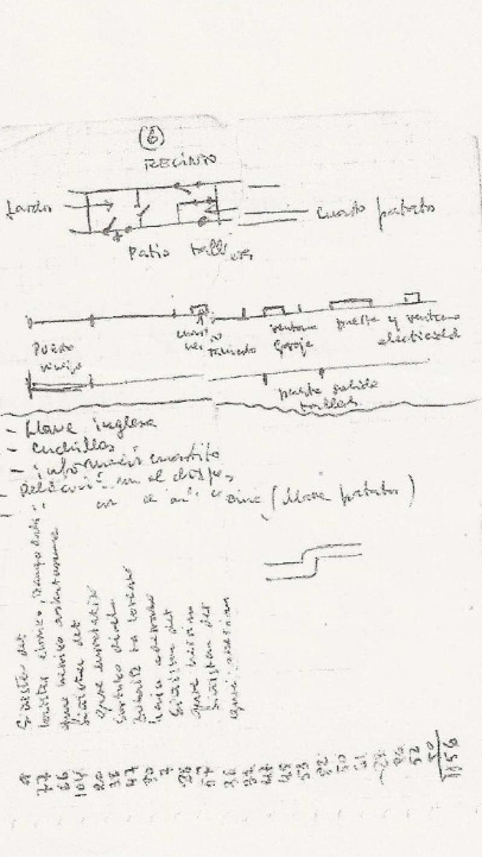Las notas que tomó Patxi Arana durante aquellos 45 días de intento de fuga.