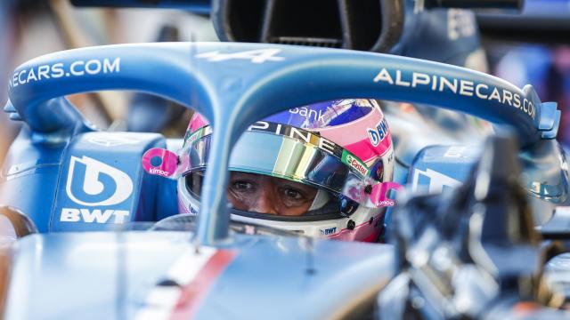 Fernando Alonso dentro de su Alpine en el Gran Premio de Estados Unidos en Austin