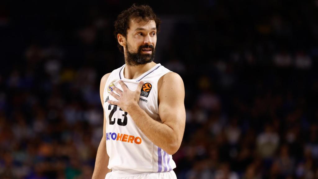 Sergio Llull, durante un partido del Real Madrid de baloncesto en la Euroliga