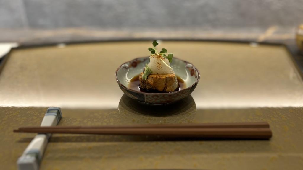 Ankimo: Hígado de rape con ponzu