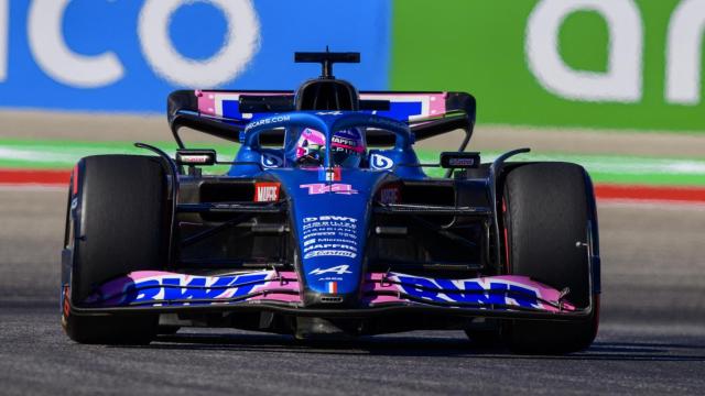 El Alpine durante el Gran Premio de Estados Unidos.