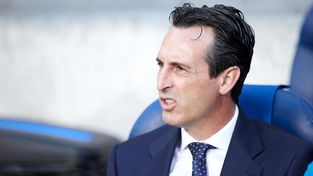 Unai Emery, en un partido del Villarreal de la temporada 2022/2023