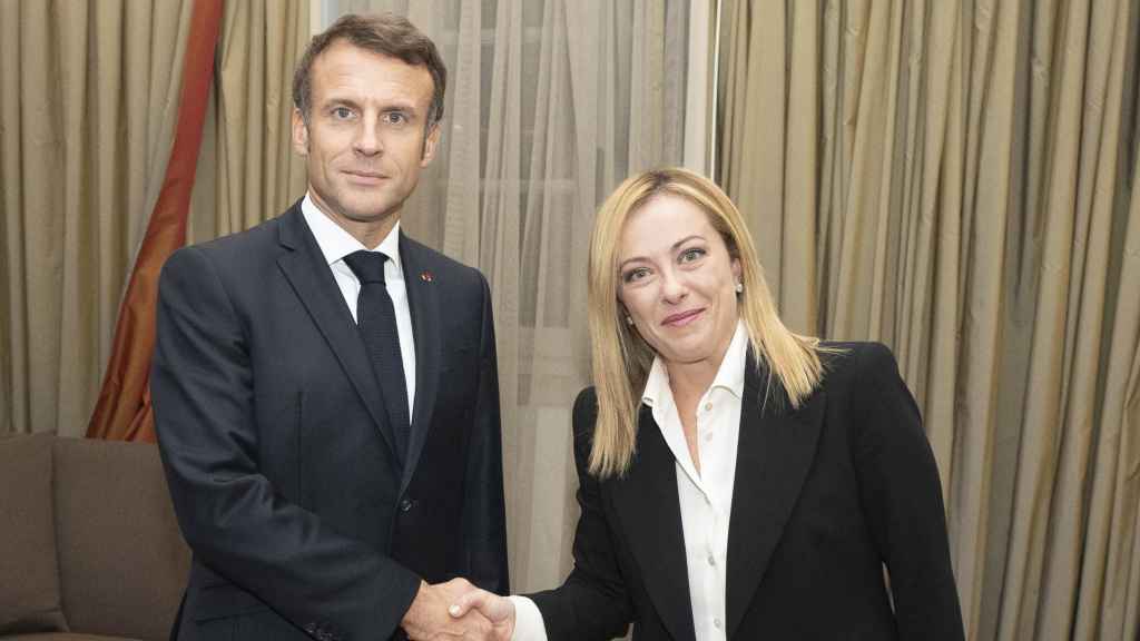 Giorgia Meloni y Emmanuel Macron, este domingo en Roma.