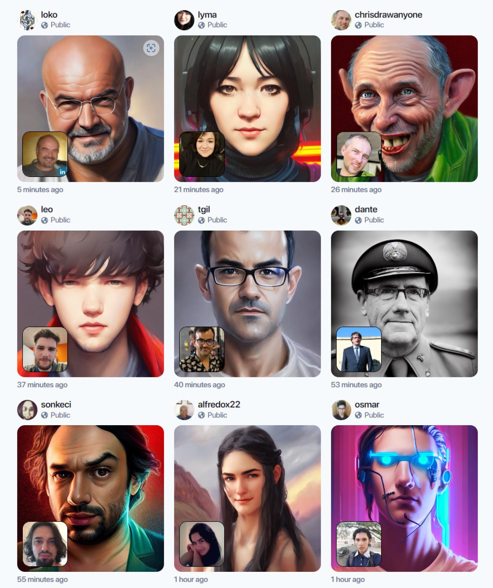 Retratos de Drawanyone