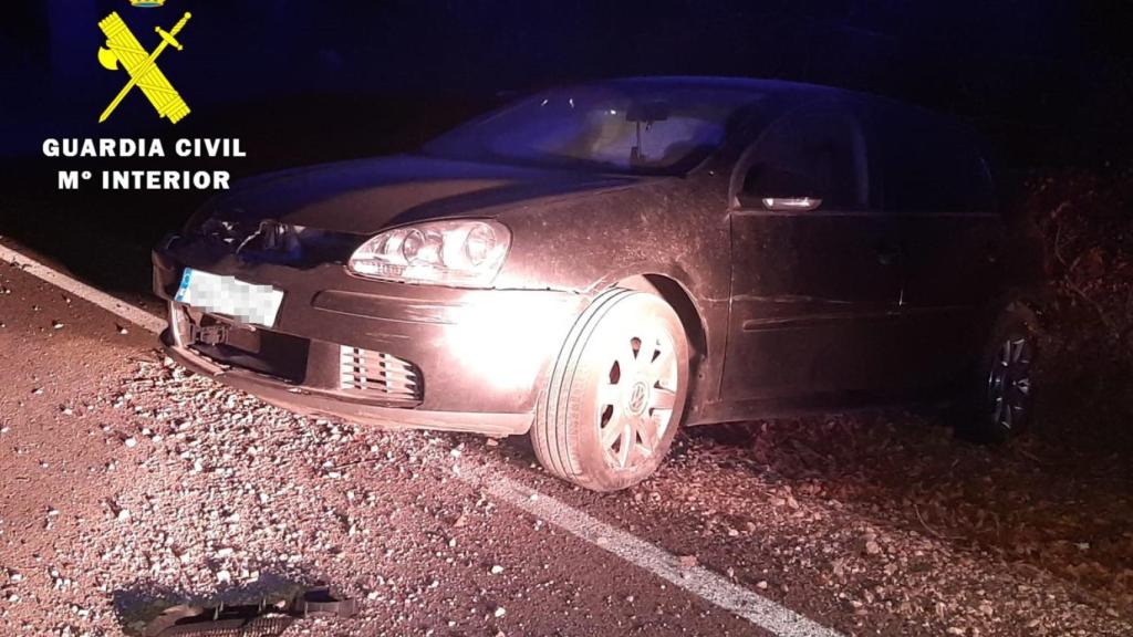 Vehículo accidentado en Burgos