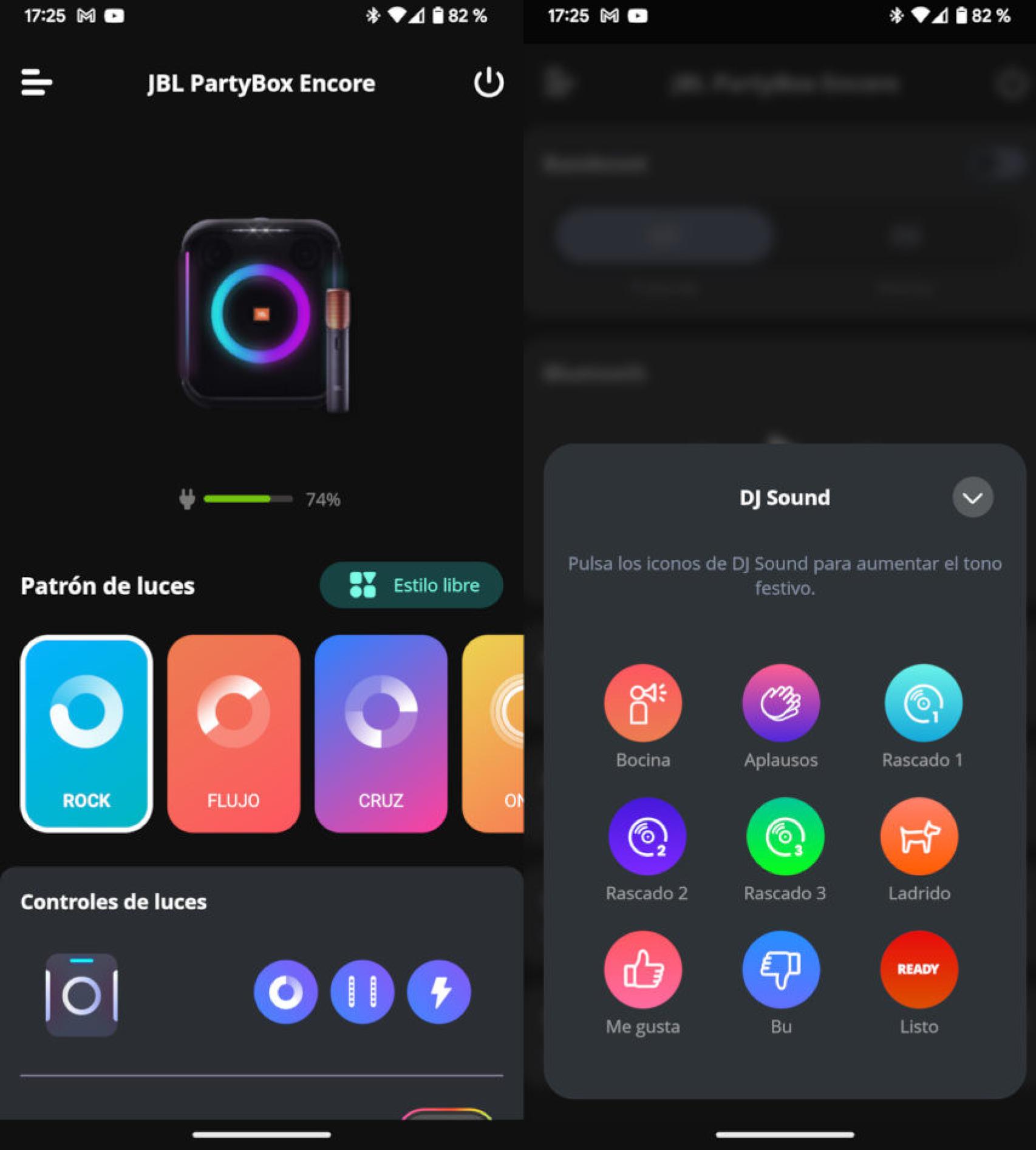 La app oficial de JBL PartyBox