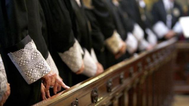 Jueces en el salón de plenos del Tribunal Supremo./