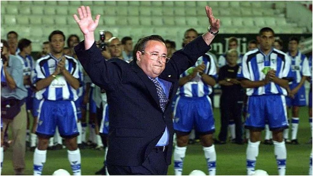 Fernando Puche, durante su etapa de presidente en el Málaga CF.