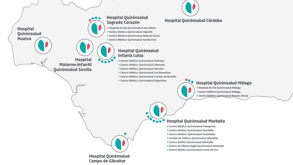 Infografía de la presencia de Quirón en Andalucía.