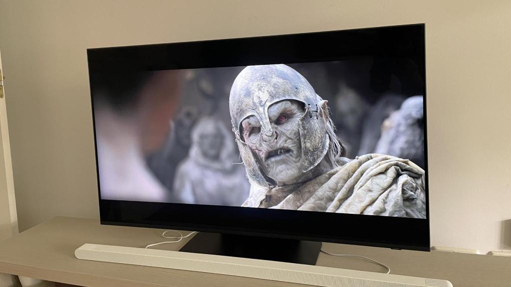 La serie de El señor de los Anillos en el televisor de Samsung.