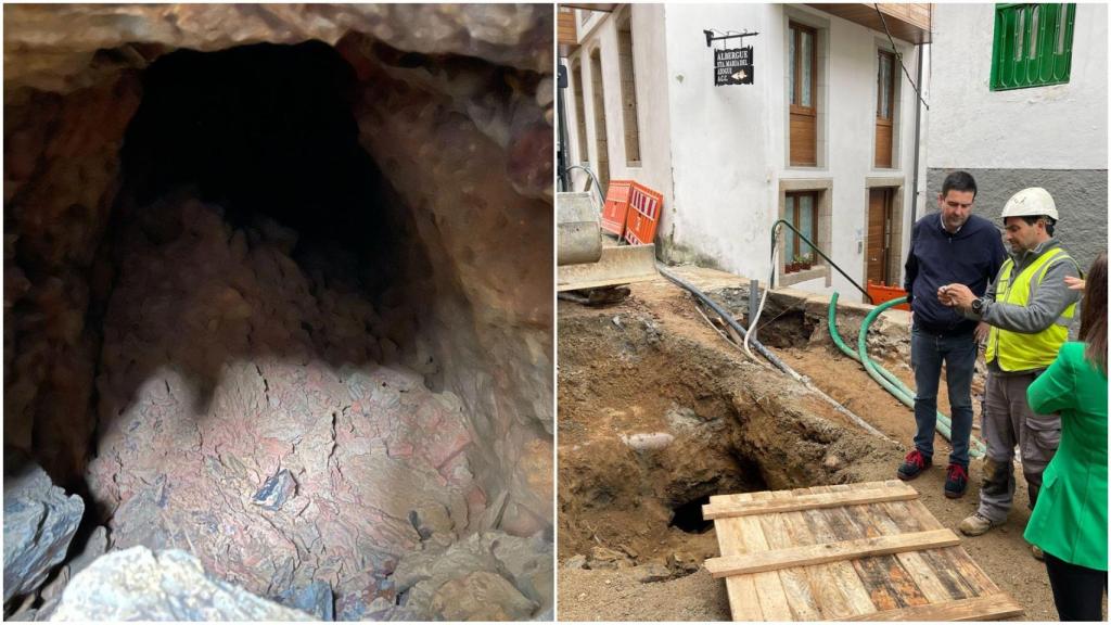 Aparece una gruta subterránea en Betanzos.