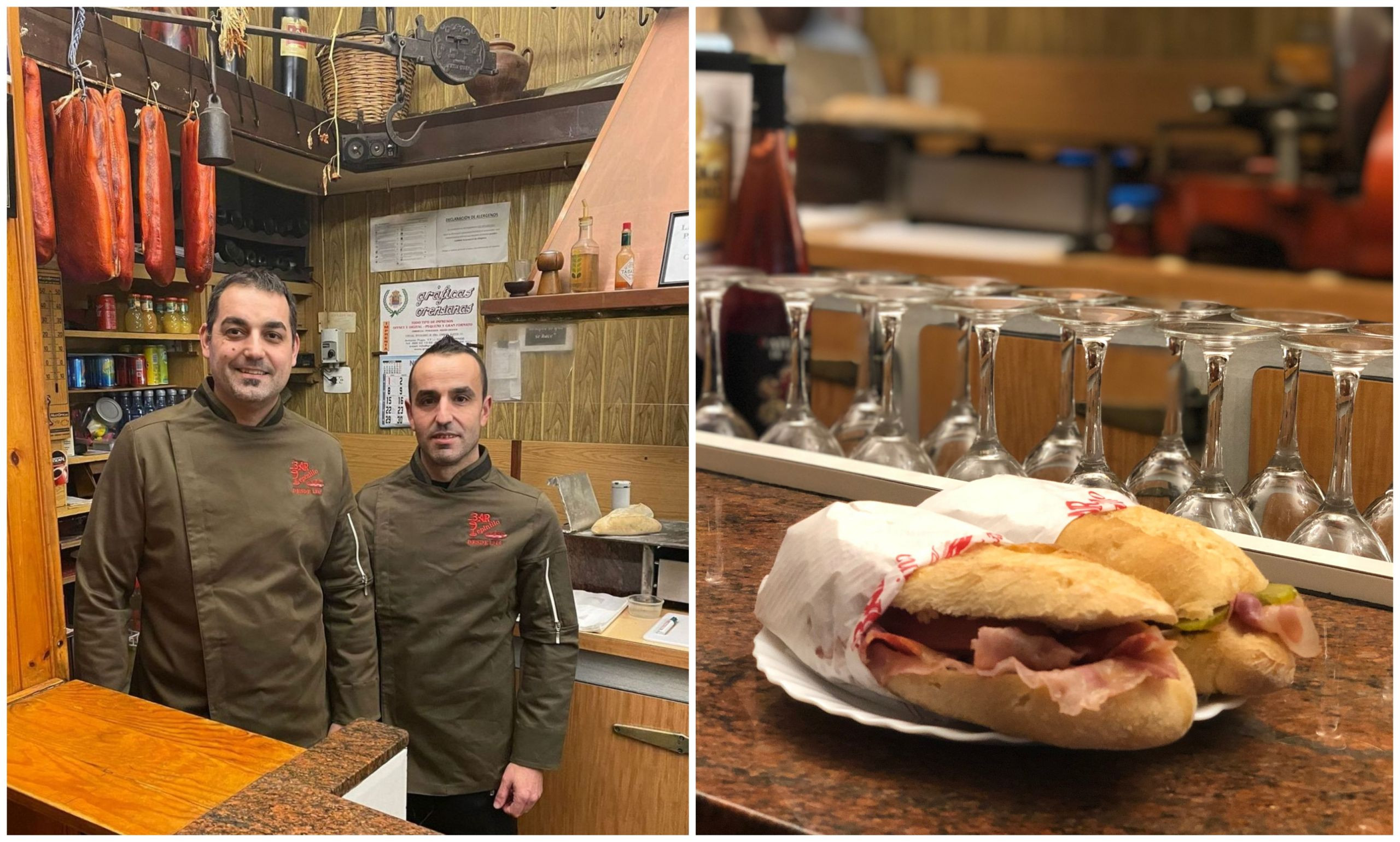 Andrés y Suso en el Bar Pepinillo. Foto: Cedida