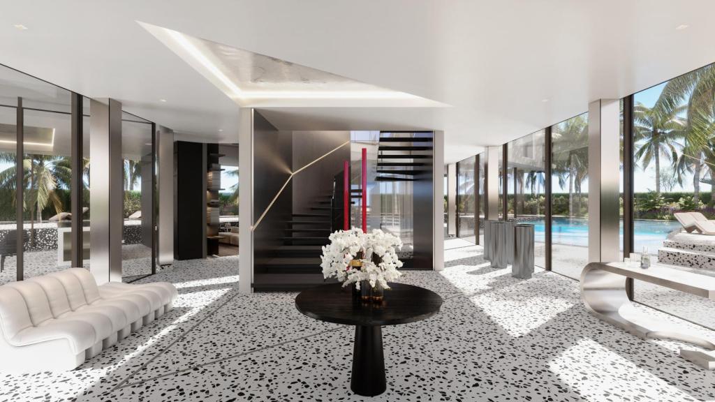 Salón de una de las villas.