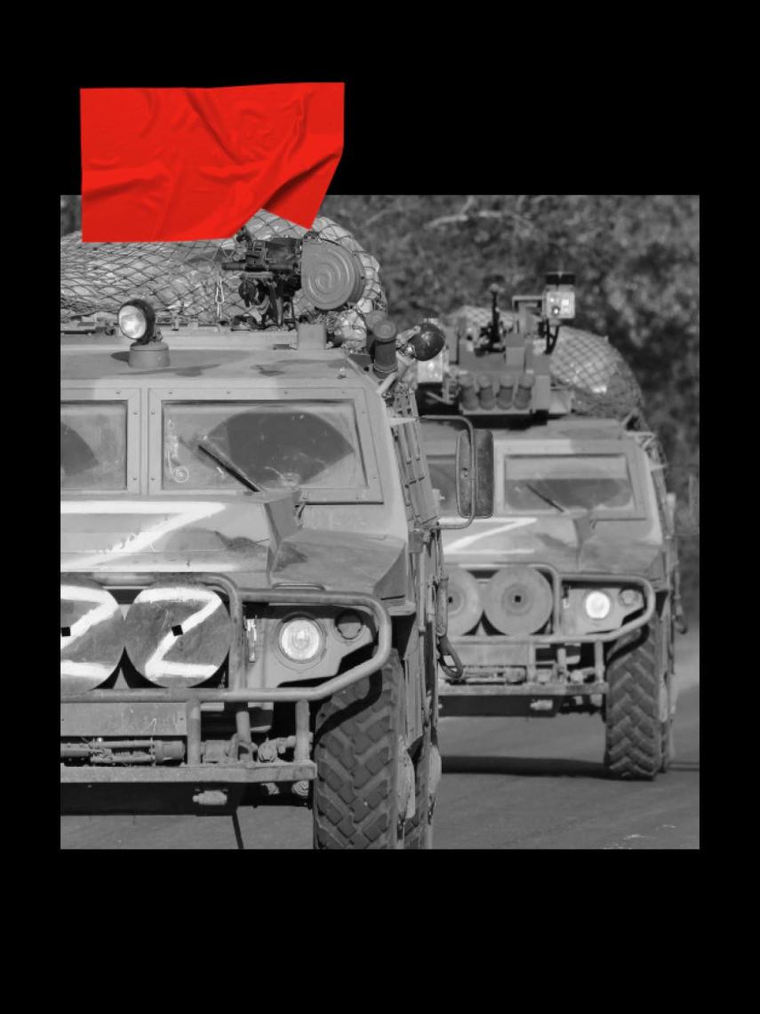 Vehículos militares rusos.