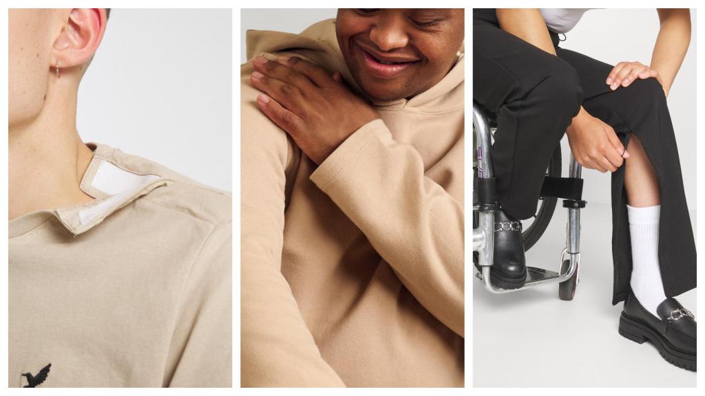Tres de las piezas de la nueva colección de Zalando para personas con discapacidad.