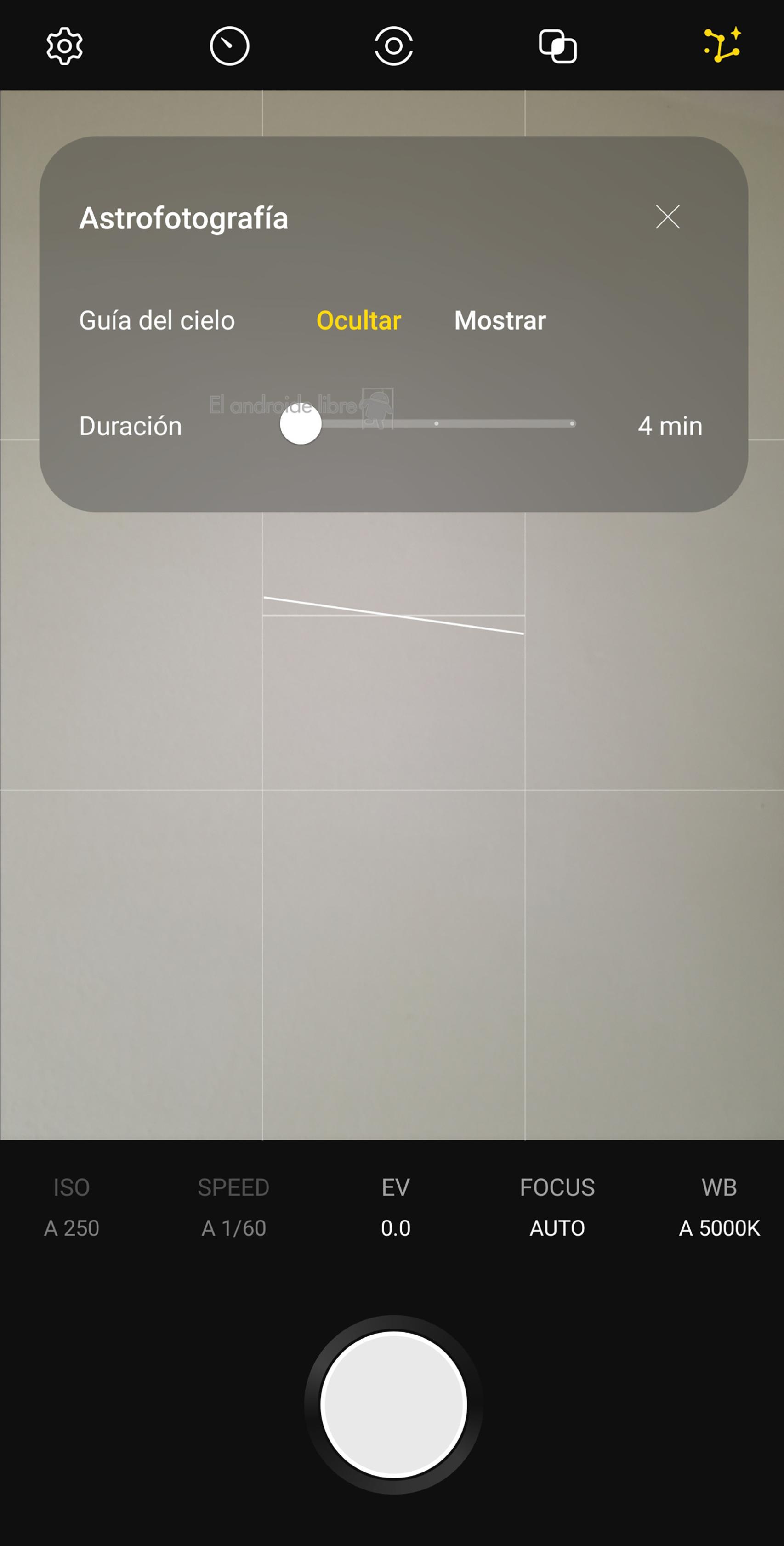 El modo para la astrofotografía