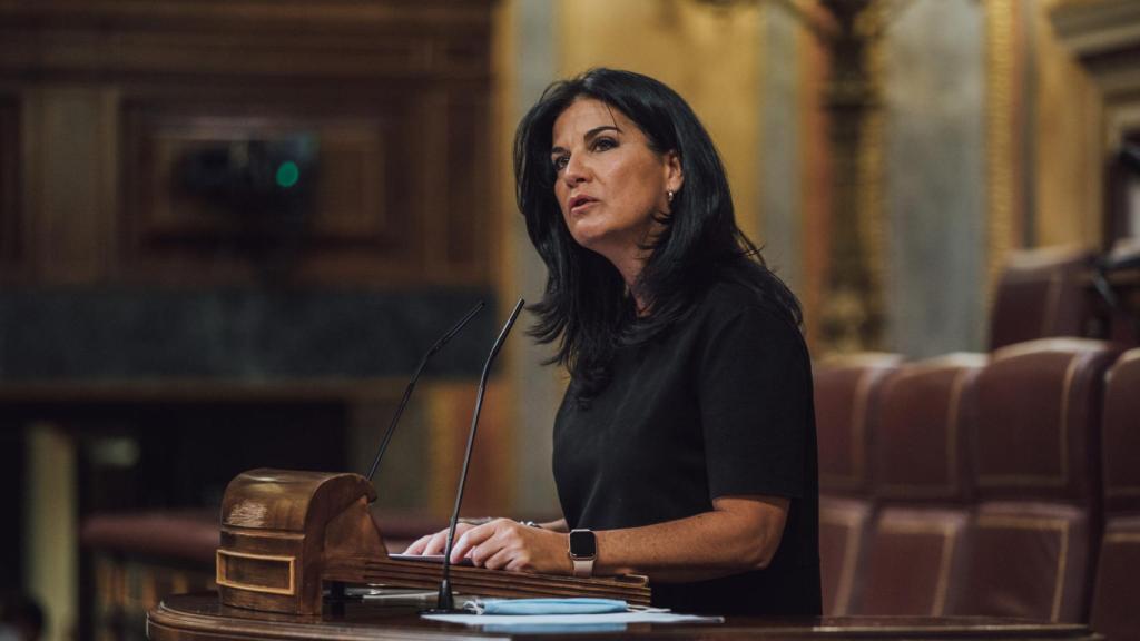 La nueva vicesecretaria de Organización de Vox, María Ruiz, durante una intervención en el Congreso.