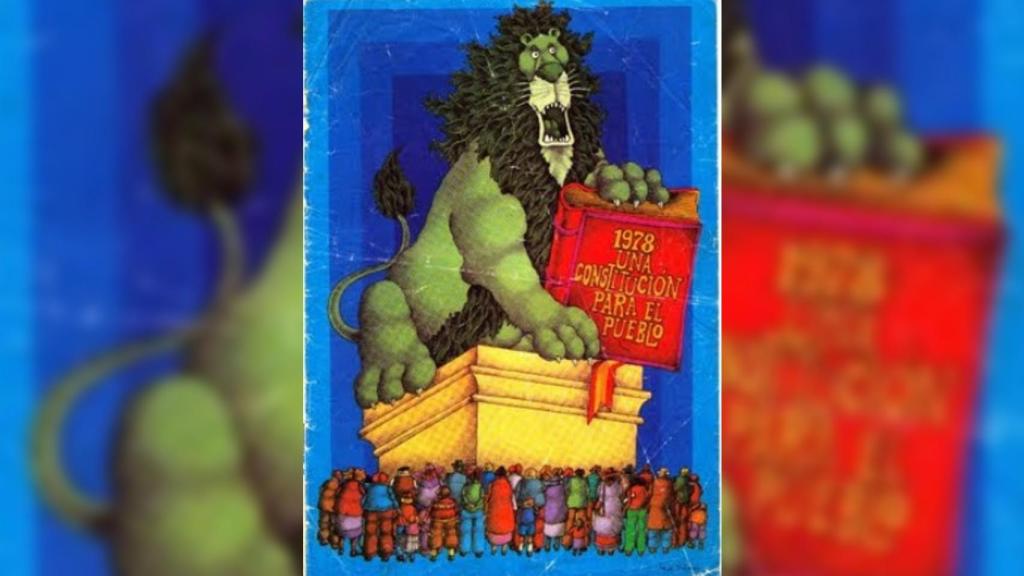 Ilustración de la Constitución de 1978 realizada por José Ramón Sánchez.