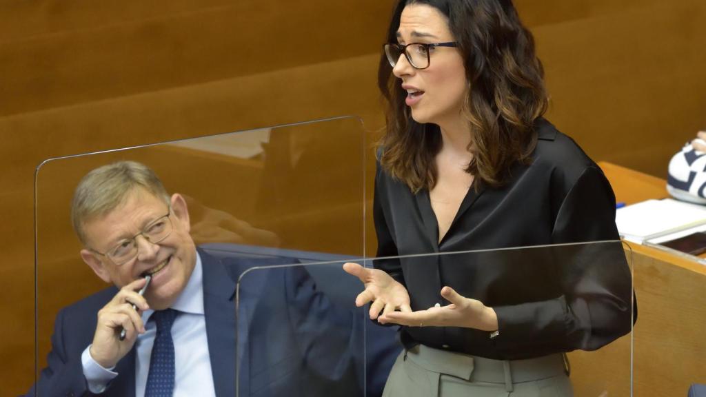 Aitana Mas, vicepresidenta valenciana, en el pleno de este jueves.