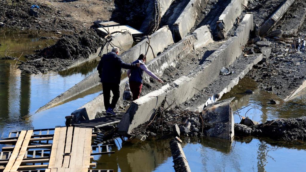 Destrozos en la ciudad de Bakhmut.