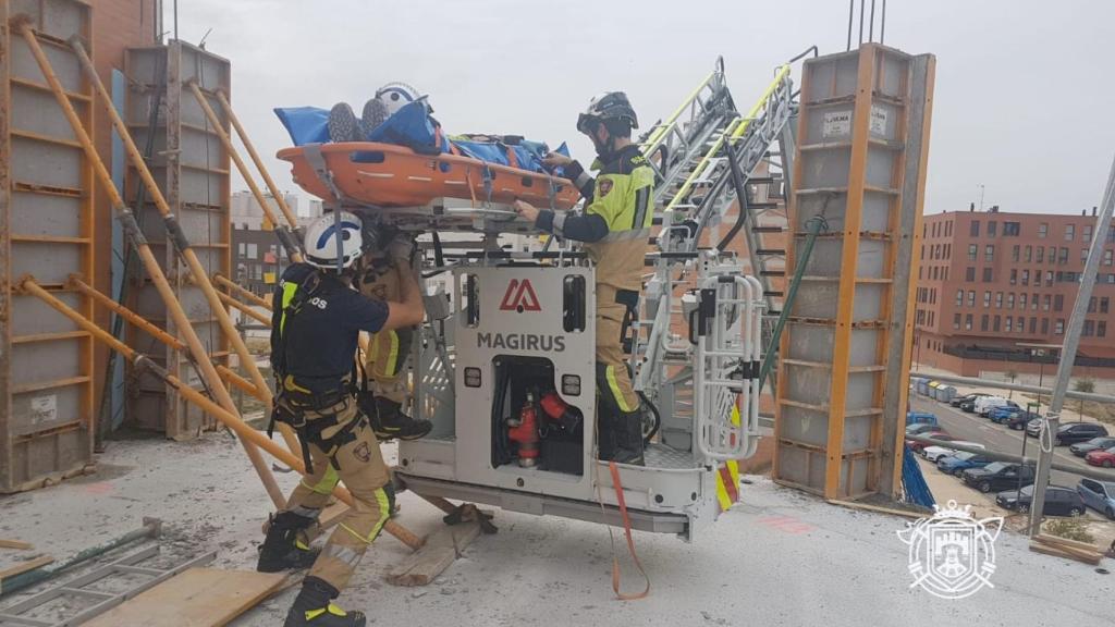 Imagen del trabajador herido en Burgos