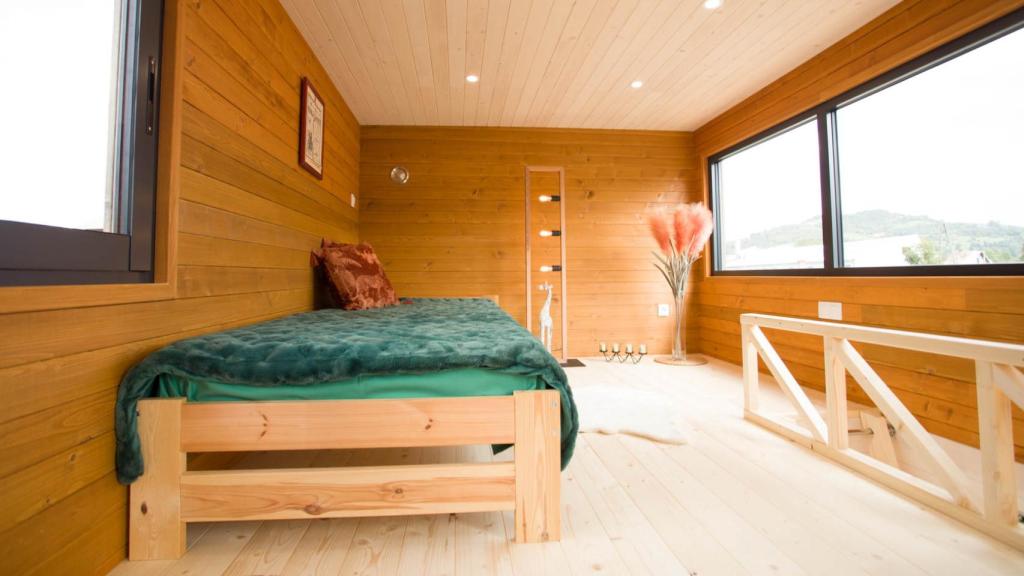 El dormitorio de la minicasa.