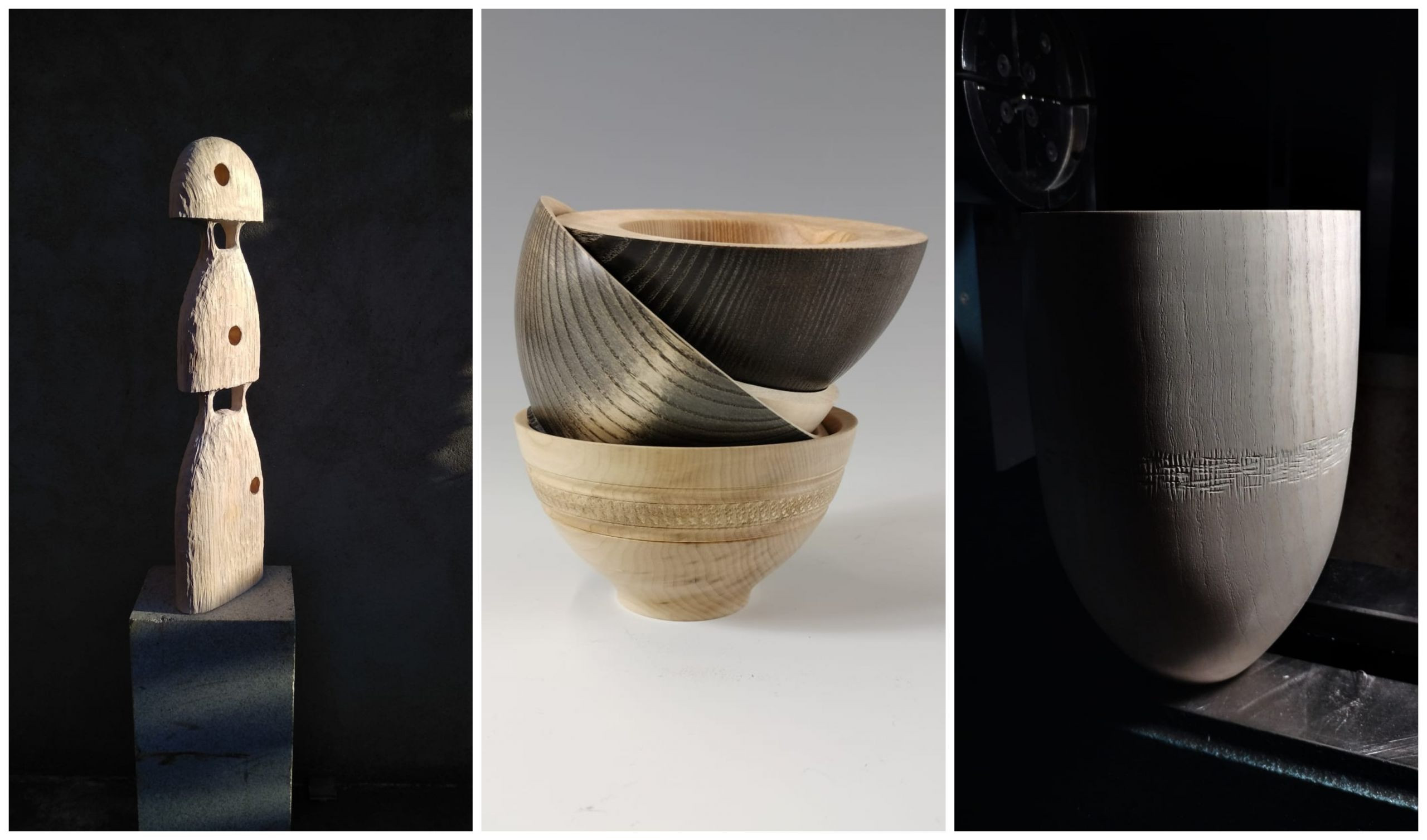 Piezas artesanales creadas por Aitor Martínez del taller Vikensen, Tomiño. Foto: Cedida